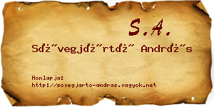 Sövegjártó András névjegykártya