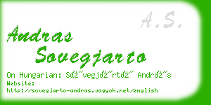 andras sovegjarto business card